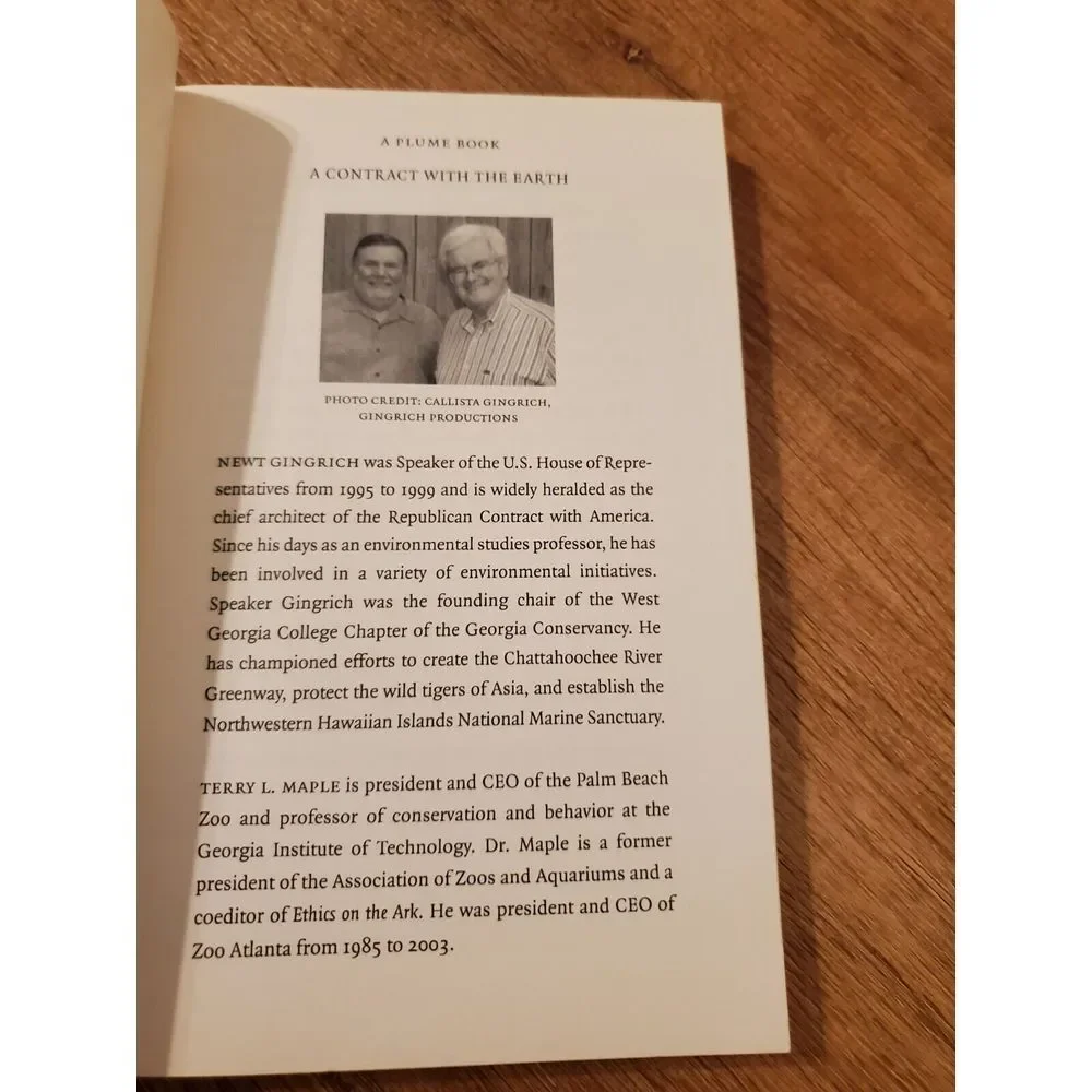 A Contract with the Earth by Newt Gingrich Climate‎ Environment Book GUC